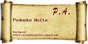 Poduska Anita névjegykártya